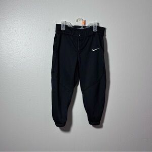Nike Softball Pants Small Black Elastic Waist Athleticwear Baseball Sport.